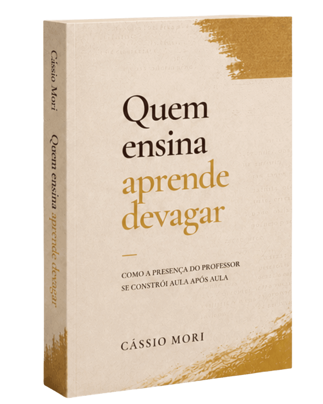 Mockup do livro Quem ensina aprende devagar